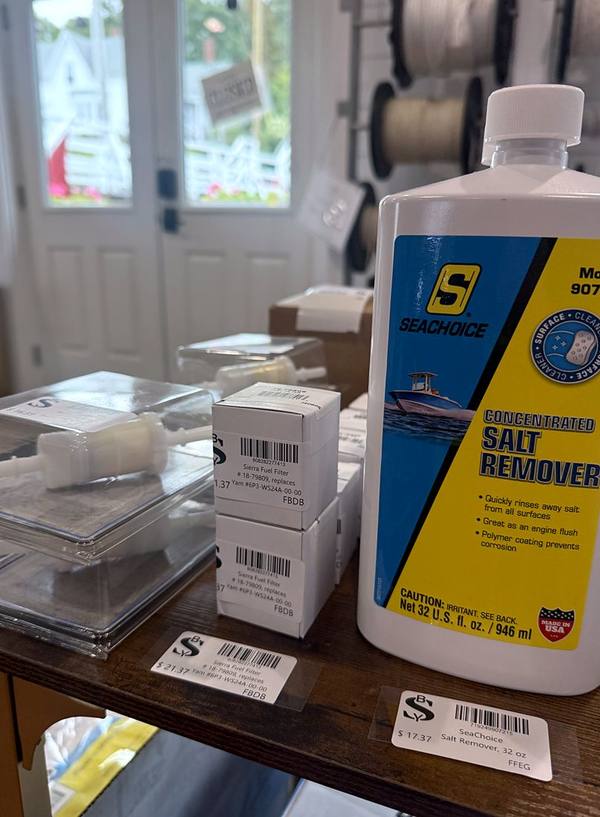 Seachoice salt remover and replacement parts on the counter